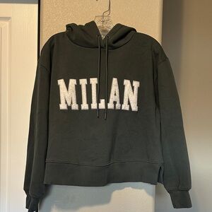 Lou & Grey Olive Hoodie with White 'Milan'